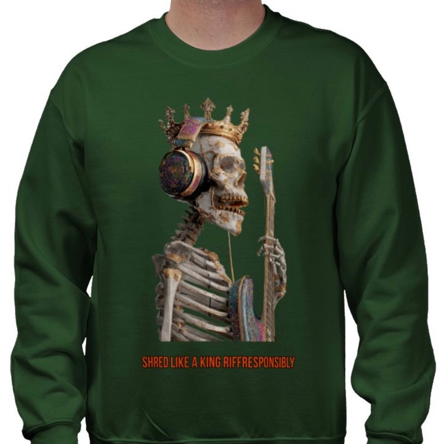 Riff Responsibly | Shred Like A King Sweatshirt