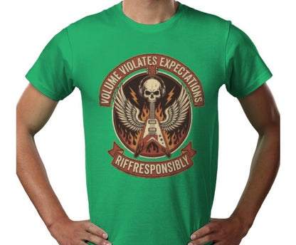 Riff Responsibly | Volume Violates Expectations T-Shirt