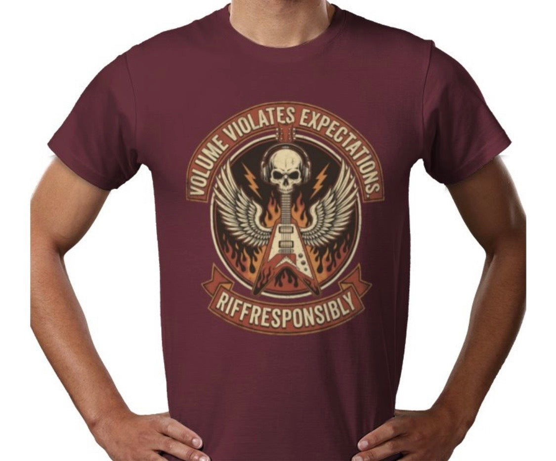 Riff Responsibly | Volume Violates Expectations T-Shirt