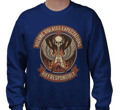Riff Responsibly | Volume Violates Expectations Sweatshirt