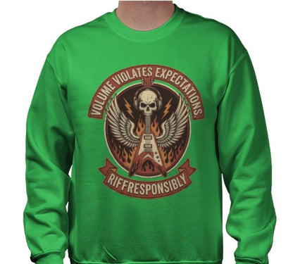 Riff Responsibly | Volume Violates Expectations Sweatshirt