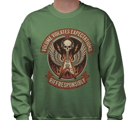 Riff Responsibly | Volume Violates Expectations Sweatshirt