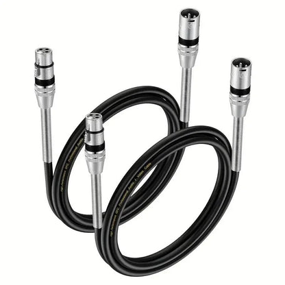 2pcs Heavy-Duty Professional XLR Cable 3ft