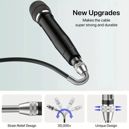 2pcs Heavy-Duty Professional XLR Cable 3ft