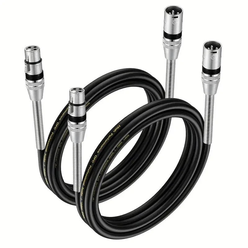 2pcs Heavy-Duty Professional XLR Cable 6ft / 1.8M