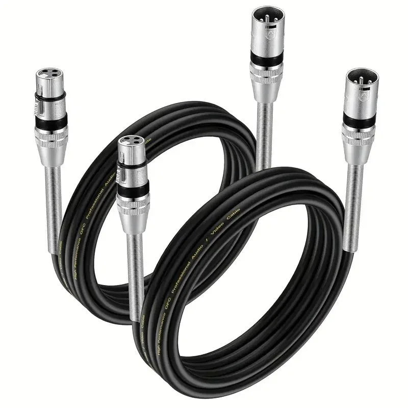 2pcs Heavy-Duty Professional XLR Cable 10ft / 3M
