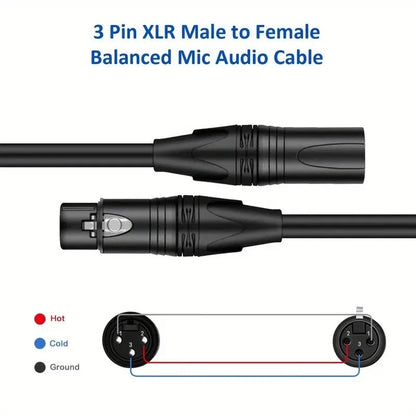 2-Pack DREMAKE Professional XLR Microphone & DMX Cable 1M-10M