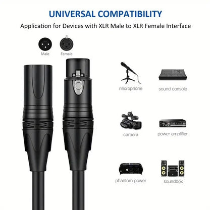 2-Pack DREMAKE Professional XLR Microphone & DMX Cable 1M-10M