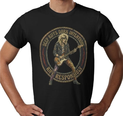Riff Responsibly | Deep Riffs Dark Intentions Bass T-Shirt