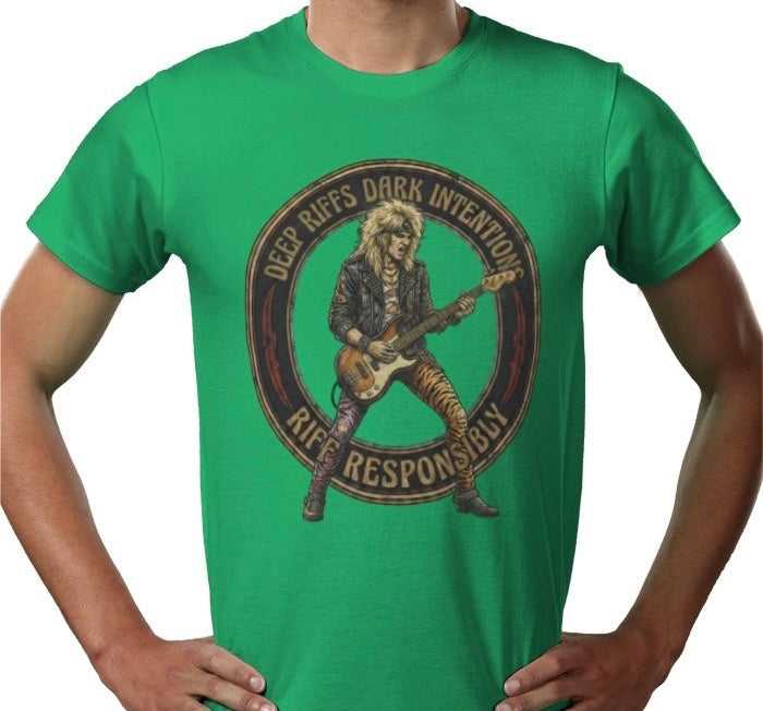 Riff Responsibly | Deep Riffs Dark Intentions Bass T-Shirt