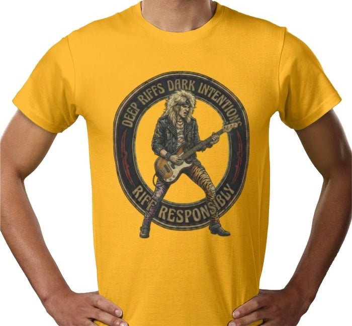 Riff Responsibly | Deep Riffs Dark Intentions Bass T-Shirt