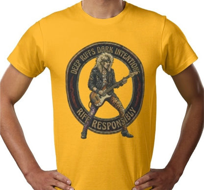 Riff Responsibly | Deep Riffs Dark Intentions Bass T-Shirt