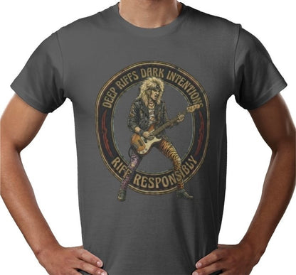 Riff Responsibly | Deep Riffs Dark Intentions Bass T-Shirt