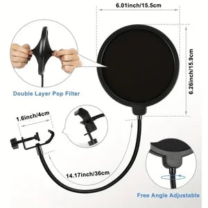Desktop Microphone Stand & Pop Filter