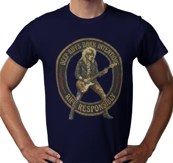 Riff Responsibly | Deep Riffs Dark Intentions Bass T-Shirt