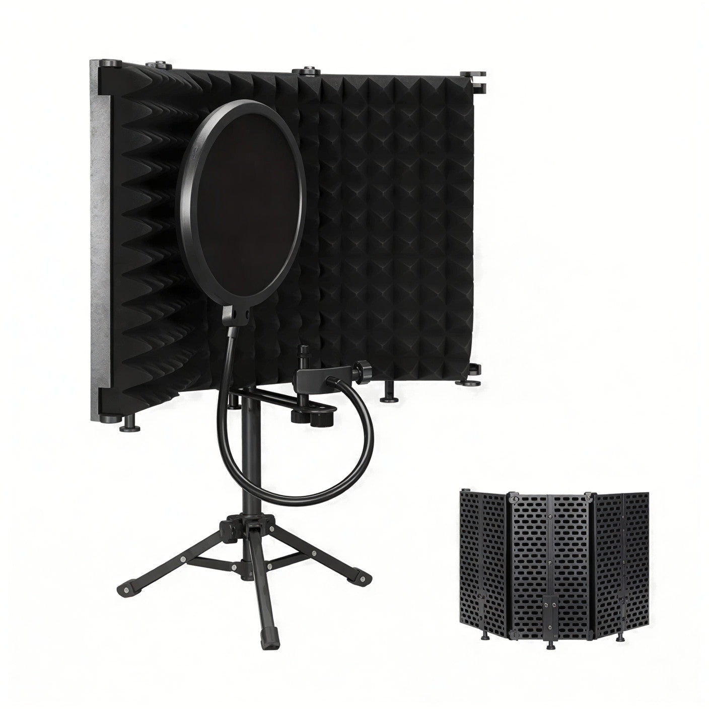 Professional Portable Broadcast Studio Mic Equipment- Soundproof Cover + Stand Set
