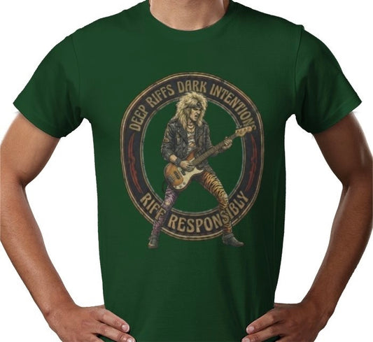 Riff Responsibly | Deep Riffs Dark Intentions Bass T-Shirt