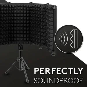 Professional Portable Broadcast Studio Mic Equipment- Soundproof Cover + Stand Set