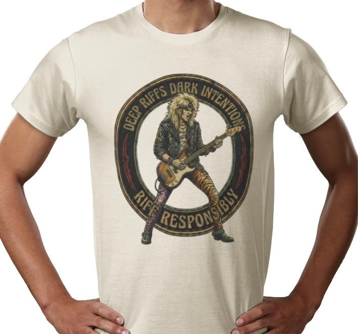 Riff Responsibly | Deep Riffs Dark Intentions Bass T-Shirt