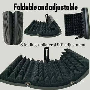 Professional Portable Broadcast Studio Mic Equipment- Soundproof Cover + Stand Set